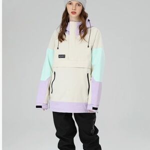 Women’s Pastel Colorblock Snow Jacket